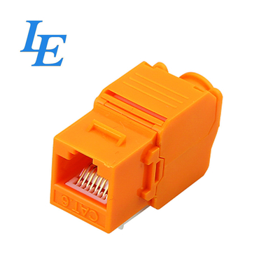 Top Quality Orange Cat5e Cat6 Ethernet Keystone Jack Use For Empty Panel