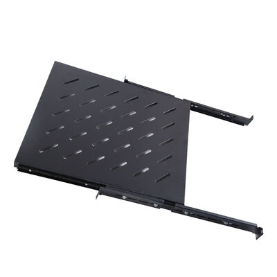 RAL9004 Black 465mm Wide Heavy Duty Sliding Shelf for 19 Inch Server Rack