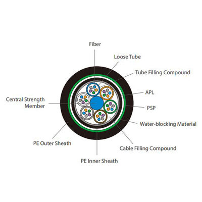 Direct Burial Aerial Outdoor Armored Network Fiber Optic Cable for Wired/Wireless LAN