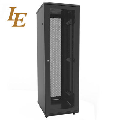 ANS/EIA RS-310-D, IEC297-2, DIN41491, PART1/7, ETSI Standard 19" Free Standing Sever Rack Enclosures Front and Rear Double-leaf Micro-perforated Doors 70% Perforation 42U 600mm 800mm Width IT Cabinet