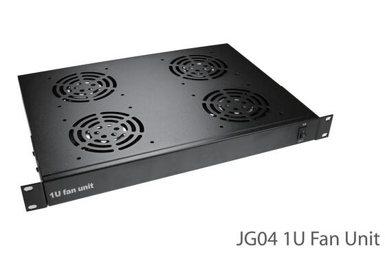 Digital thermostat for ventilation kit 1U for 19" server rack with 2 Fans or 4 Fans or Fanless with EU plug, C14 Plug