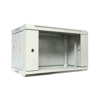 19 ίντσες τοίχος Mount Server Rack ντουλάπι με γυάλινη πόρτα για το δίκτυο εξοπλισμού RAL7035