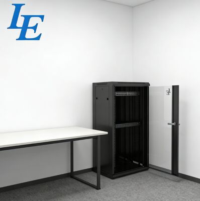 Υπηρετητής Rack ντουλάπι 27U με 600mm βάθος SPCC πλαίσιο και θερμαινόμενο γυαλί πόρτα
