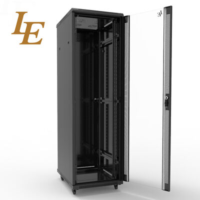 19 ιντσών 600mm 800mm Πλάτος Server Rack SPCC Ατσάλινο Ντουλάπι Δικτύου με Μπροστινή Πόρτα από Σκληρυμένο Γυαλί Επίπεδης Συσκευασίας για Χρήση σε Κέντρο Δεδομένων