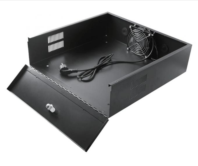 18" X 18" X 5" DVR/PC Security Lock Box Assembling Bracket, Exhaust Fan, Great Electonics Lock Box For Stores, Gyms, Classrooms, And Any Public Place, Metal Steel Box For DVRs And NVRs MDVR Steel Box 3